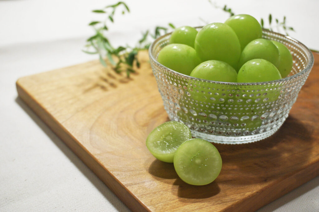 盛りつけられたマスカット
